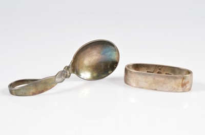 Lot 342 - Two Art Deco style silver christening items by Georg Jensen