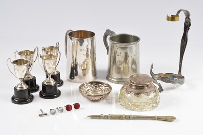 Lot 346 - A group of Victorian and later silver and silverplate