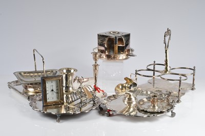 Lot 357 - A collection of silver plated items