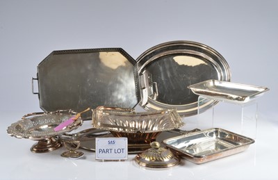 Lot 358 - A collection of silver plated entrée dishes and more