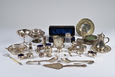 Lot 362 - A collection of silver and silver plate and more