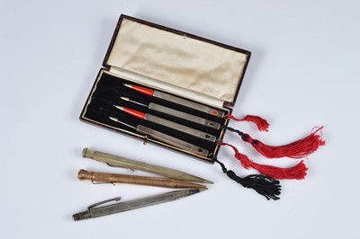 Lot 366 - A set of Art Deco period silver Bridge pencils