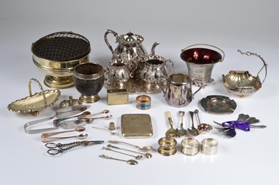 Lot 371 - A collection of silver and silver plate and more