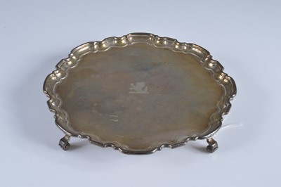 Lot 374 - A late George V silver salver by HA