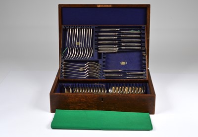 Lot 388 - An Art Deco period part silver plated canteen of cutlery from Mappin & Webb