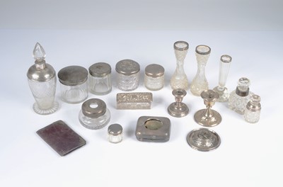 Lot 400 - A collection of dressing table and other silver items