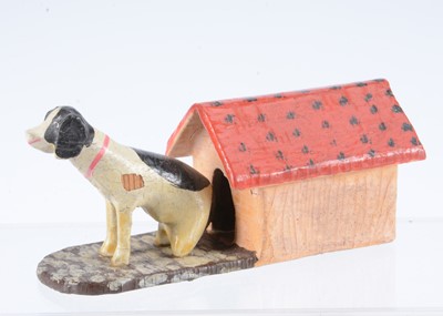 Lot 33 - A late 19th century Erzgebirge dog and kennel
