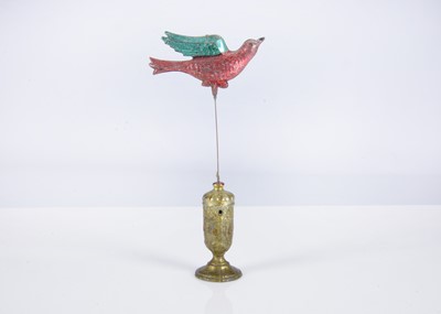 Lot 36 - A late 19th century lead and tinplate bird whistle