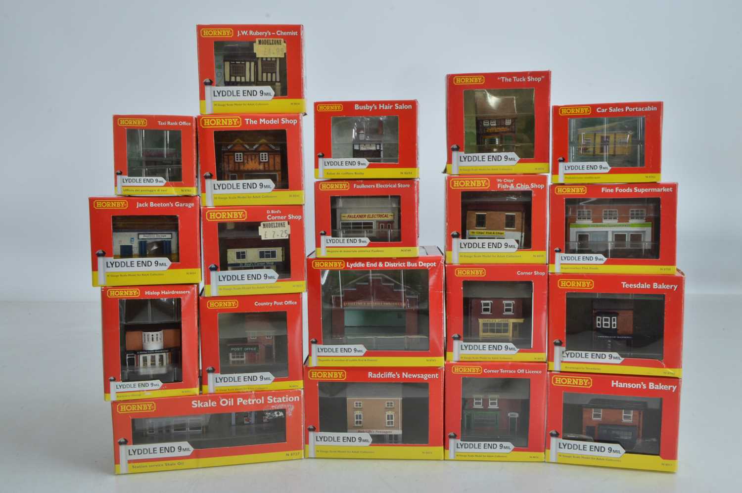 Lot 5 - Hornby N Scale Lyddle End Town and Village Shops/Commercial Buildings (20)