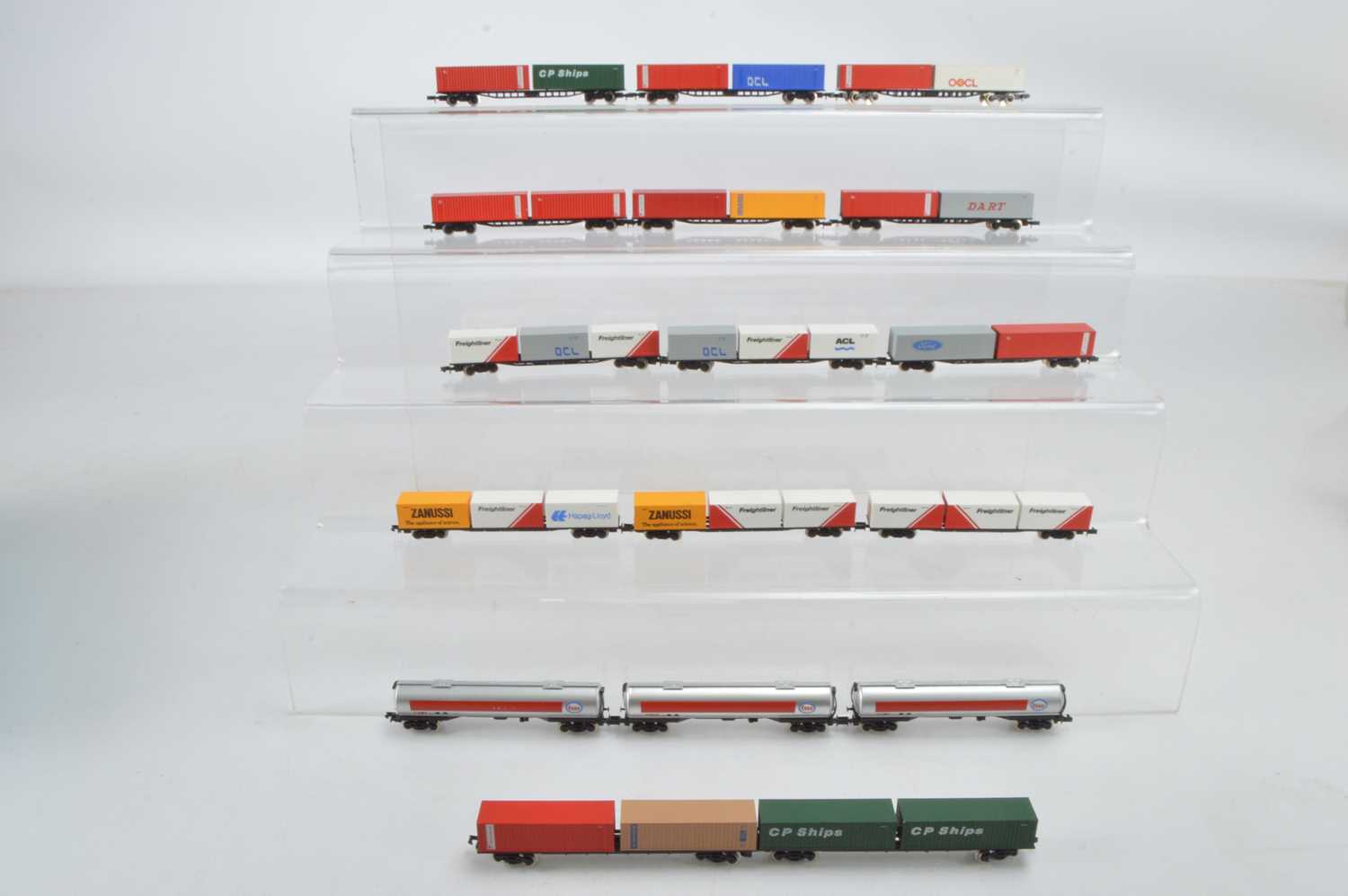 Lot 36 - Graham Farish N Gauge Bogie Container Wagons and Bogie Fuel Tank Wagons (17)