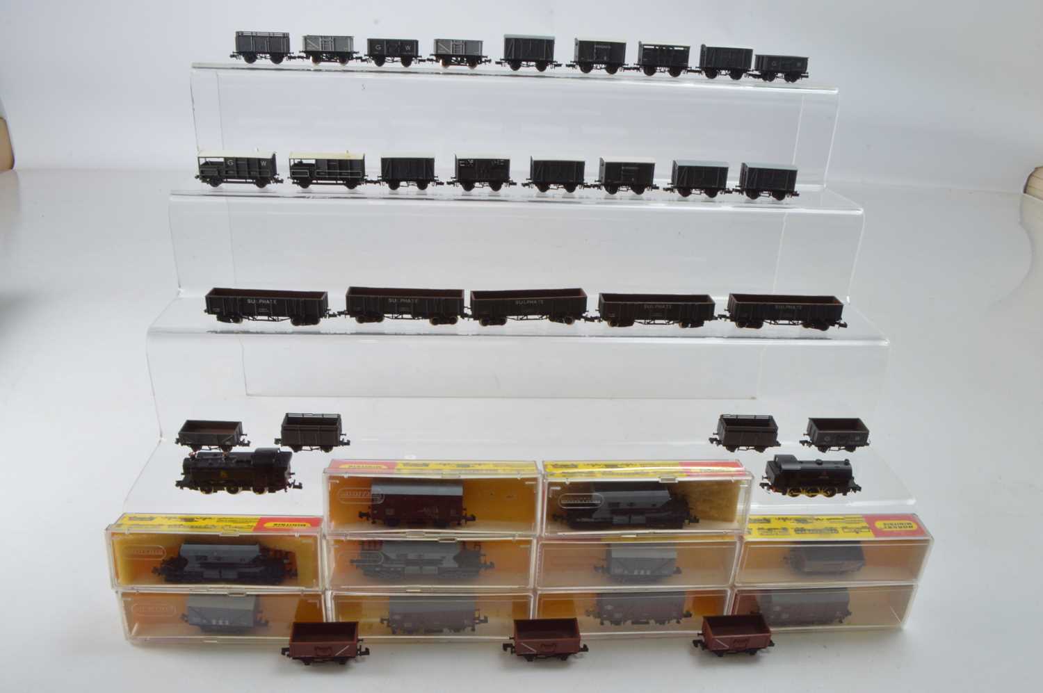 Lot 37 - N Gauge BR Steam Tank Locomotives and Railway Company Goods Wagons (41)