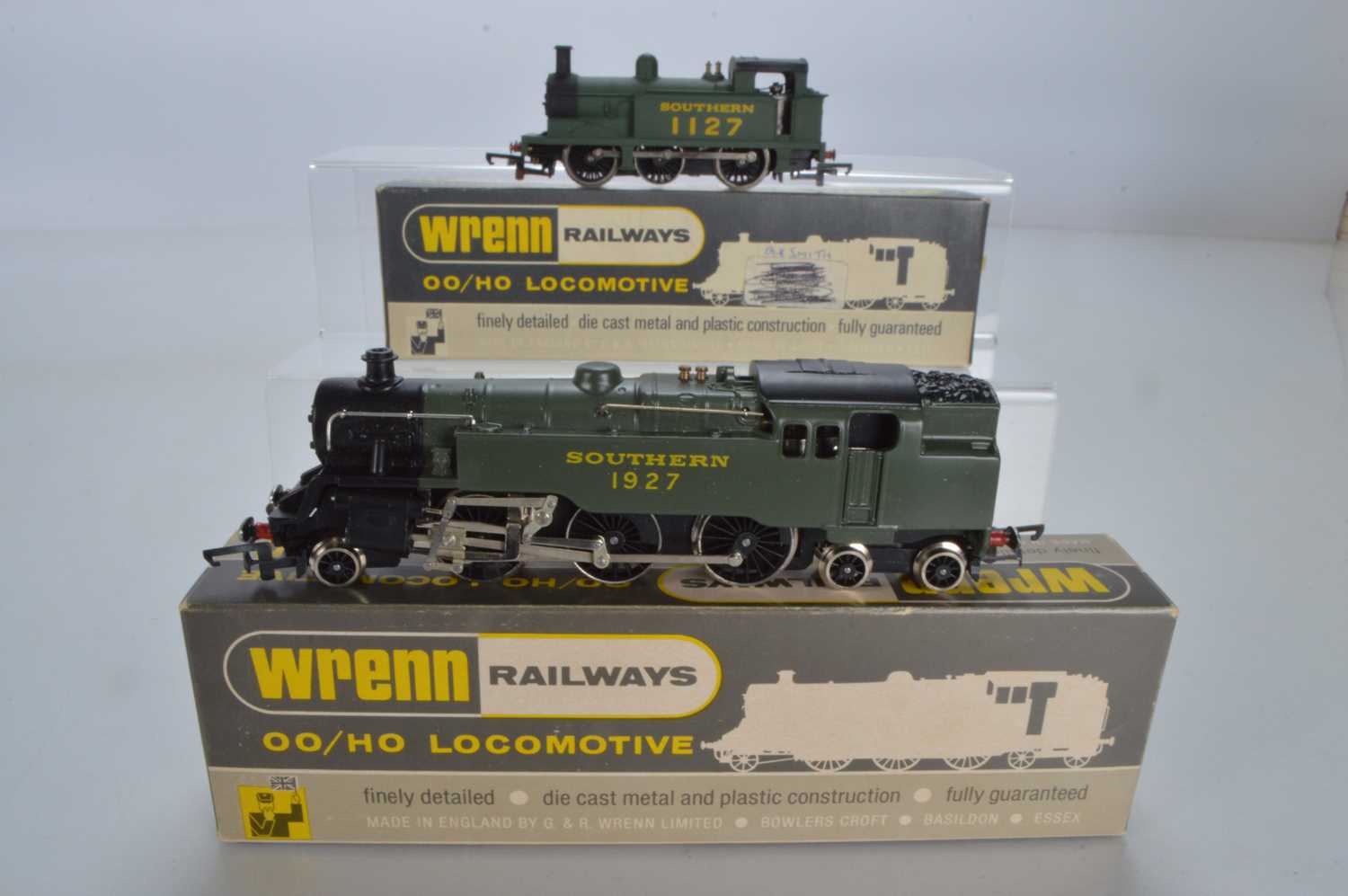 Lot 395 - Wrenn 00 Gauge boxed SR Southern Railway green Tank Locomotives (2)