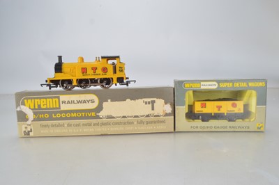 Lot 412 - Wrenn 00 Gauge boxed w2202 NTG yellow 0-6-0 Tank engine No 56 and W5034 NTG yellow Open wagon (2)