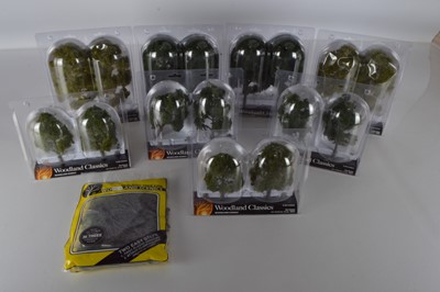 Lot 503 - Woodland Scenics Ex Shop HO 00 and 0 Gauge Cool Shade Sun Kissed and Water's Edge large Trees (8 packs, 2 per pack and bag of kit trees)