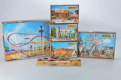 Lot 515 - Faller HO Scale Fairground Themed Trackside Kits and Motor (9)