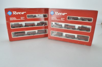 Lot 525 - Roco HO Gauge German Freight Wagon Packs (2)