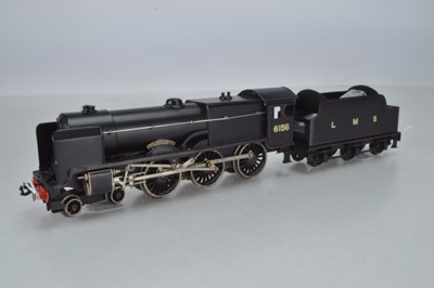 Lot 553 - Bassett Lowke O Gauge 4--6-0 Loco and Tender LMS Black 'Royal Scot' ' 'The South Wales Borderer 'No 6156