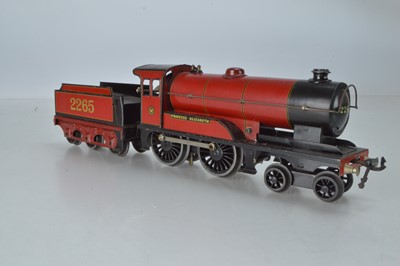 Lot 560 - Bassett Lowke O Gauge, 4-4-0 Loco and tender, Princess Elizabeth' No 2265