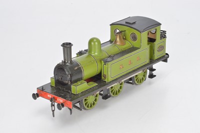 Lot 623 - Professionally Kitbuilt and painted O Gauge NER lined green No 1732 0-6-0 Tank Locomotive
