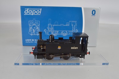 Lot 625 - Dapol O Gauge, 7S-018-004, 0-4-0 LSWR B4 Locomotive BR early crest No 30089