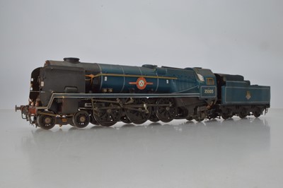 Lot 640 - Commercial Kitbuilt O Gauge Finescale BR Blue Merchant Navy Class 'Canadian Pacific' No 35005 4-6-2 Locomotive and Tender 