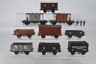 Lot 649 - Finescale O gauge commercial / kit built rolling stock, (12)