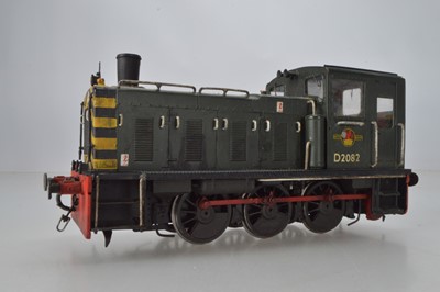 Lot 668 - A kit  /  scratch built O gauge British Railways No D2082  0-6-0 BR 03 Diesel mechanical shunter