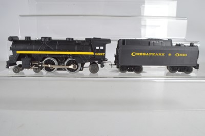 Lot 713 - Lionel modern issue O gauge 'Chesapeake & Ohio' no 8627 4-4-2  Locomotive and Tender