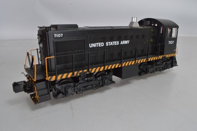 Lot 715 - MTH modern issue O gauge ALCO S-2 Switcher Diesel engine 'United States Army' No 7107