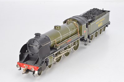 Lot 732 - ACE trains modern Issue E/34 O Gauge SR Lined Gloss Sage Green 'King Arthur' No 453 Loco and Tender
