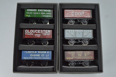 Lot 763 - ACE Trains O Gauge Coal wagons Sets 9 Wagon Builders and Set 10 Co-Op (2 Boxes)