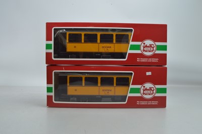 Lot 803 - LGB G Gauge Swiss Rhb Bernina Coaches (2)