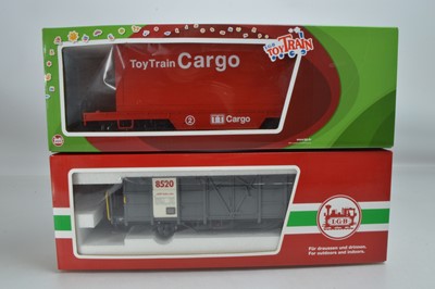 Lot 816 - LGB G Gauge Swiss Gondola and Toy Train Cargo Container Flat Truck (2)