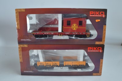Lot 826 - PIKO G Gauge American Sightseeing Car and Work Caboose (2)