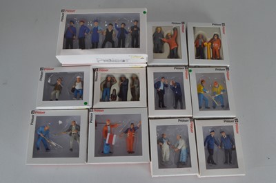 Lot 836 - Preiser G Scale Trackside Figures Workers and Railway Themed (12 Packs)
