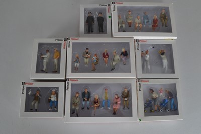 Lot 838 - Preiser G Scale Trackside Figures Modern Civilian and Police  (8 Packs)