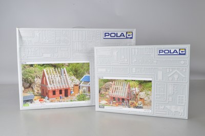 Lot 847 - POLA G Scale Kit Detached House Shell and Construction Scaffolding Accessories (2)