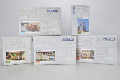 Lot 857 - POLA G Scale Train Station Themed Kits (5)