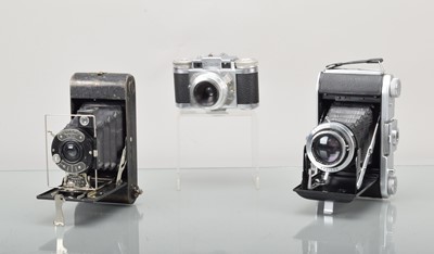 Lot 452 - An Ensign Selfix 820 Folding and Other Cameras