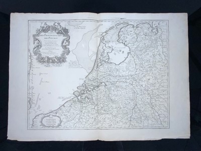 Lot 189 - Maps - 18th Century map of lowlands Netherlands Luxemburg and Belgium "Carte des Provinces Unies des Pays Bas"