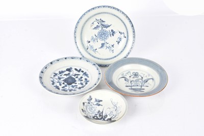 Lot 420 - A group of four Blue and White Dishes from the Tek Sing Shipwreck