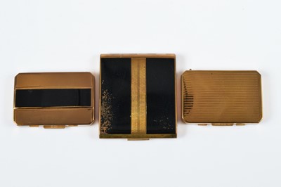 Lot 672 - Two rectangular Stratton slab compacts c1950s