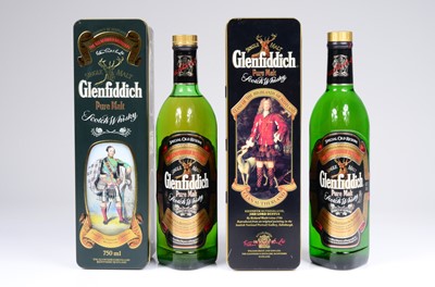 Lot 756 - Two bottles of 1980's Glenfiddich single malt Scoth Whisky
