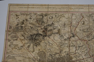 Lot 92 - A New Topographical Map of the Country in the Vicinity of London