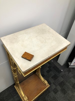 Lot 55 - An early 20th century maple veneered lectern/stand