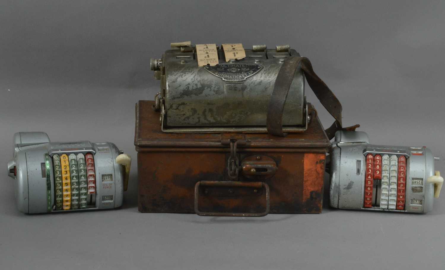 Lot 112 - Three 20th century bus ticket machines