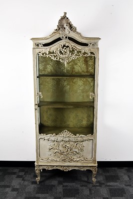 Lot 35 - A late 19th century Louis VX style painted display cabinet