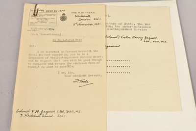 Lot 647 - Brigadier Victor Henry Jaques CBE DSO MC & Bar
