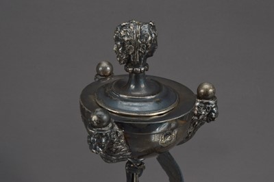 Lot 291 - An unusual antique bronzed sculpture of a neoclassical winged angel