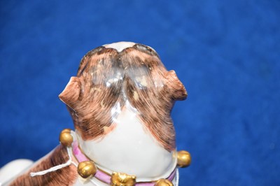 Lot 372 - A pair of 20th century Dresden porcelain dogs